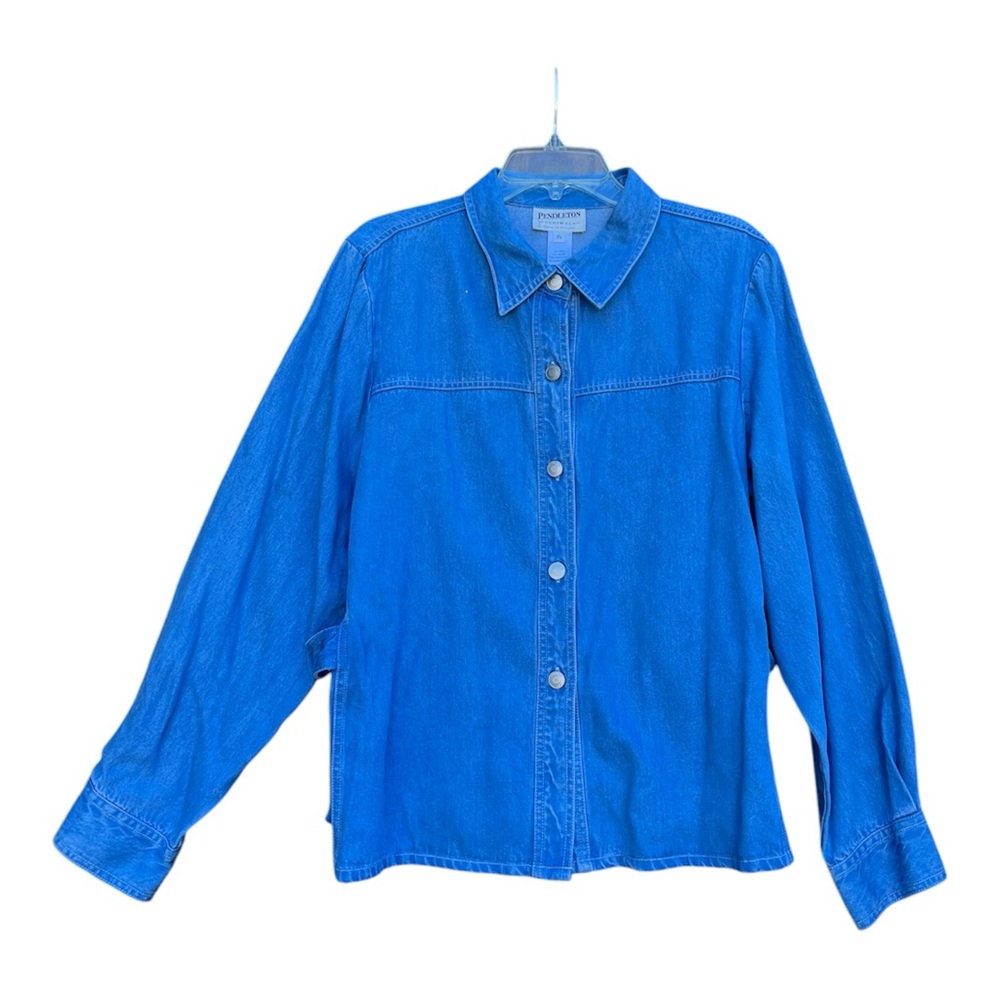 Pendleton Women’s Tencel Blue Denim Shirt Jacket SZ XL NWT